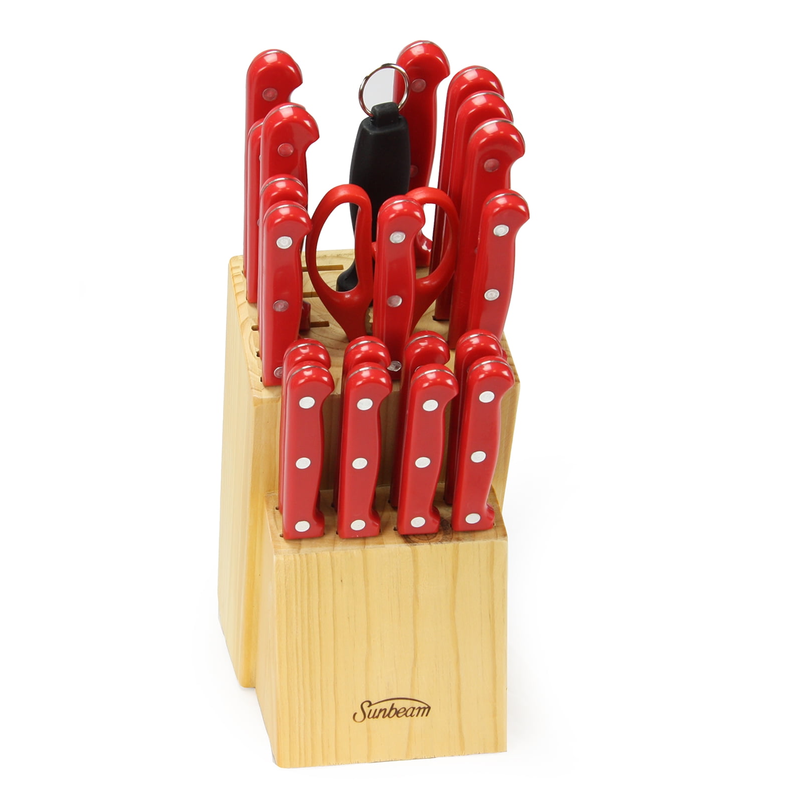 Sun Beam Bessemer 22pc Stainless Steel Cutlery Set With Wood Block