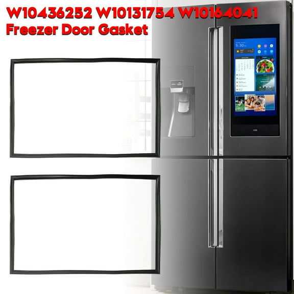 2 Pcs W10436252 Freezer Door Gasket for Maytag Refrigerator W10131754 W10164041