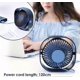 thumbnail image 3 of USB Fan Mini Portable Fan Silent Fan Desk Fan 3 Speeds Adjustable USB Powered (Blue), 3 of 5