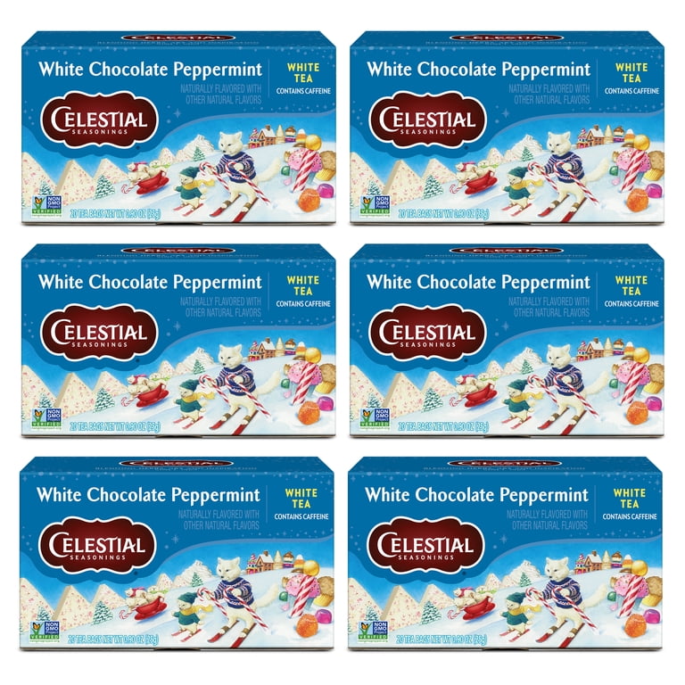 Celestial Seasonings White Chocolate Peppermint White Tea, 20 Bags, 6 Pack photo 1