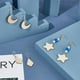 thumbnail image 5 of 160 colgantes de madera sin teñir en 8 estilos diferentes, con pequeñas formas de estrella y luna naturales., 5 of 6