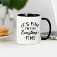 thumbnail image 3 of CafePress - Everything's Fine Mug - 11 oz Ceramic Mug - Novelty Coffee Tea Cup, 3 of 4