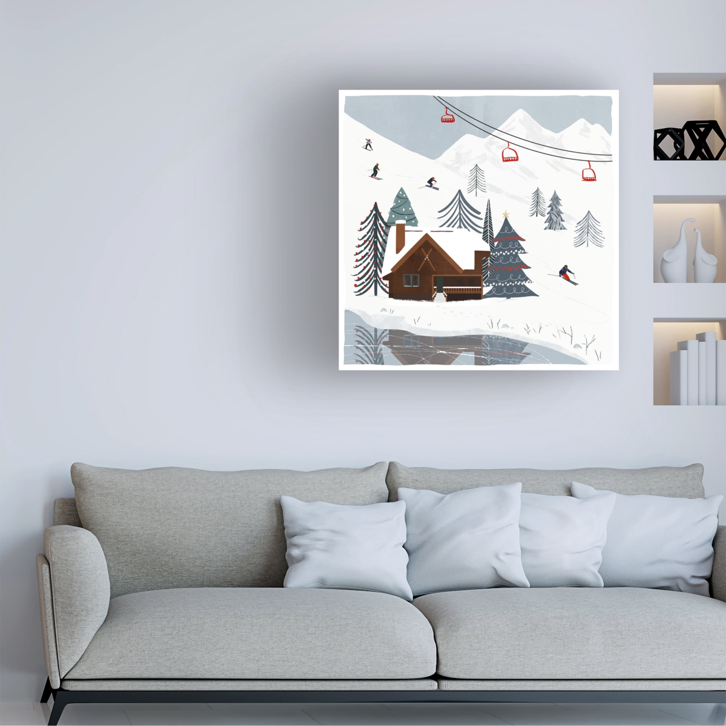 Victoria Barnes 'Ski Slope II' Canvas Art