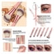 thumbnail image 3 of Juego de brochas de maquillaje HGHDBT, 70 piezas, rosa con funda Professional, 3 of 9