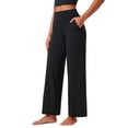 thumbnail image 1 of Pantalones CRZ YOGA Butterlift, cintura alta, pierna ancha, negros, mujer, 1 of 4