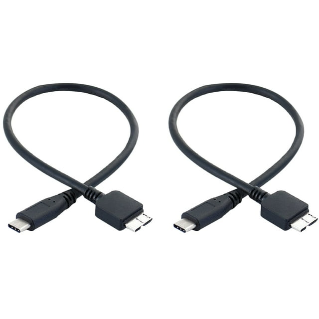 2X Cable de Disco Duro, USB 3.1 Tipo-C Macho Una USB 3.0 -B Cable de Datos Macho para Teléfono con Tableta