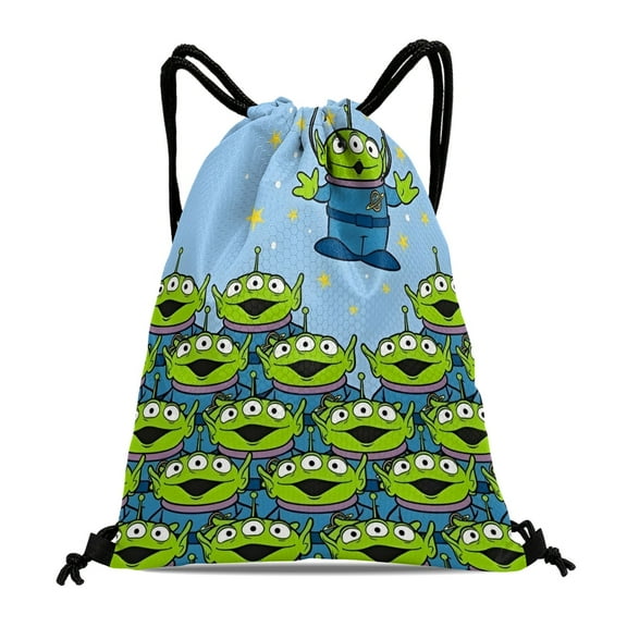 Pizza Planet（Aliens） Pattern With Drawstring Pocket 15.7 * 17.7 Inches Comfortable Fabric Fashionable And Practical Showcasing Style