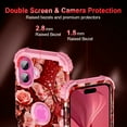 thumbnail image 4 of Casetego for iPhone 17 5G Case,Glow in The Dark Three Layer Heavy Duty Shockproof Protection Hard Plastic Bumper+Soft Silicone Protective 6.3 inch Case,Rose Gold Butterfly, 4 of 9