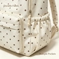 thumbnail image 5 of Women's Polka Dot Backpack Casual Large Capacity Nylon Daypack for School Campus Commute Travel Weekend (Khaki), 5 of 6
