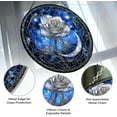 thumbnail image 2 of Moonlight Rose Suncatchers for Windows, Stained Glass Window Hangings,Hand-Painted Glass Panel Perfect for Home Decorr, 2 of 5