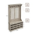thumbnail image 5 of VASAGLE Hall Tree 39.4'' Wide with Bench and Shoe Storage and Hooks, for Mudroom Entryway Hallway, Adjustable Shelves, Greige, 5 of 8