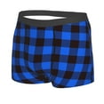 thumbnail image 2 of Naloa Buffalo Plaid Blue Black Print Mens Underwear - Boxers for Men, Classic Briefs for Men, 2 of 9