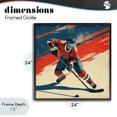 thumbnail image 4 of Stupell Industries Modern Dynamic Hockey Moment Black Framed Giclee Art, 24 x 24, by Lazar Studio, 4 of 8