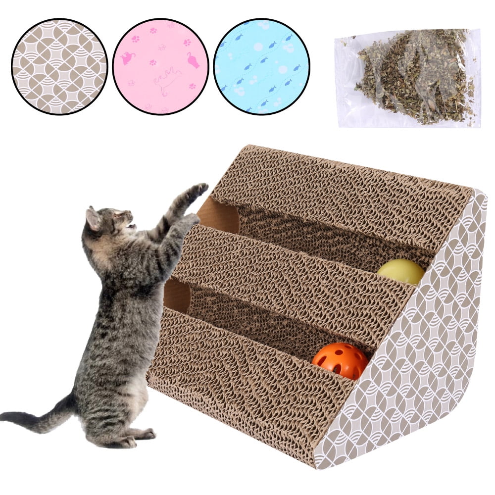 Cat Corrugated Scratcher Kitten Scratch Mat Toy Scratching Board Cat