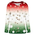 thumbnail image 3 of Christmas Sweaters for Women Holiday Graphic Button Down Open Front Comfy Cardigan Loose Fitted Long Sleeve Crewneck Knitted Merry Sweatshirts, 3 of 4