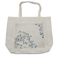 thumbnail image 1 of Vintage Blue Shopping Bag, Illustration of Branched Blue Anemone Blanda Flowers and Tiny Leaves, Eco-Friendly Reusable Bag for Groceries Beach and More, 15.5" X 14.5", Cream, by Ambesonne, 1 of 2