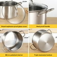 thumbnail image 5 of Jubipavy Pot And Pan Cookware Stainless Steel Thickened Soup Pot Large Capacity Double Ear Raised Soup Pot Kitchen Pots, 5 of 6