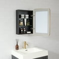 thumbnail image 6 of Talayuela 16 in.W x 24 in.H Aluminum Framed Medicine Cabinet in Brushed Gold, 6 of 18