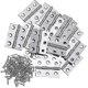 thumbnail image 1 of 10 bisagras de acero inoxidable de 3 pulgadas, conectores plegables para herrajes de muebles (con 60 tornillos M4 x 16 mm), 1 of 1