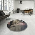 thumbnail image 3 of Ahgly Company Indoor Square Patterned Charcoal Black Novelty Area Rugs, 3' Square, 3 of 6
