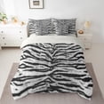 thumbnail image 2 of jejeloiu Tiger Stripe 7-Piece Bedding Comforter Set,Wild Animal Hunting King Bedding Sets,Wrustic Farmhouse Bed Sheets For Adults,Breathable Home Decor Reversible, 2 of 8