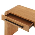 thumbnail image 4 of Christopher Knight Home 59.6" Modern Console Table with 2 Drawers, Curved Design and Metal Handles, Natural, 4 of 10