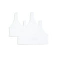 thumbnail image 2 of Hanes Girls' Cozy Seamless Wirefree Pullover Bra 2-Pack White/White M, 2 of 4