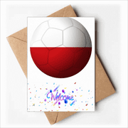 Poland National Flag Soccer Football Welcome Back Greeting Cards Envelopes Blank