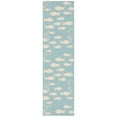 thumbnail image 2 of SAFAVIEH Courtyard Trena Fishes Indoor/Outdoor Area Rug, Aqua/Beige, 2' x 3'7", 2 of 6