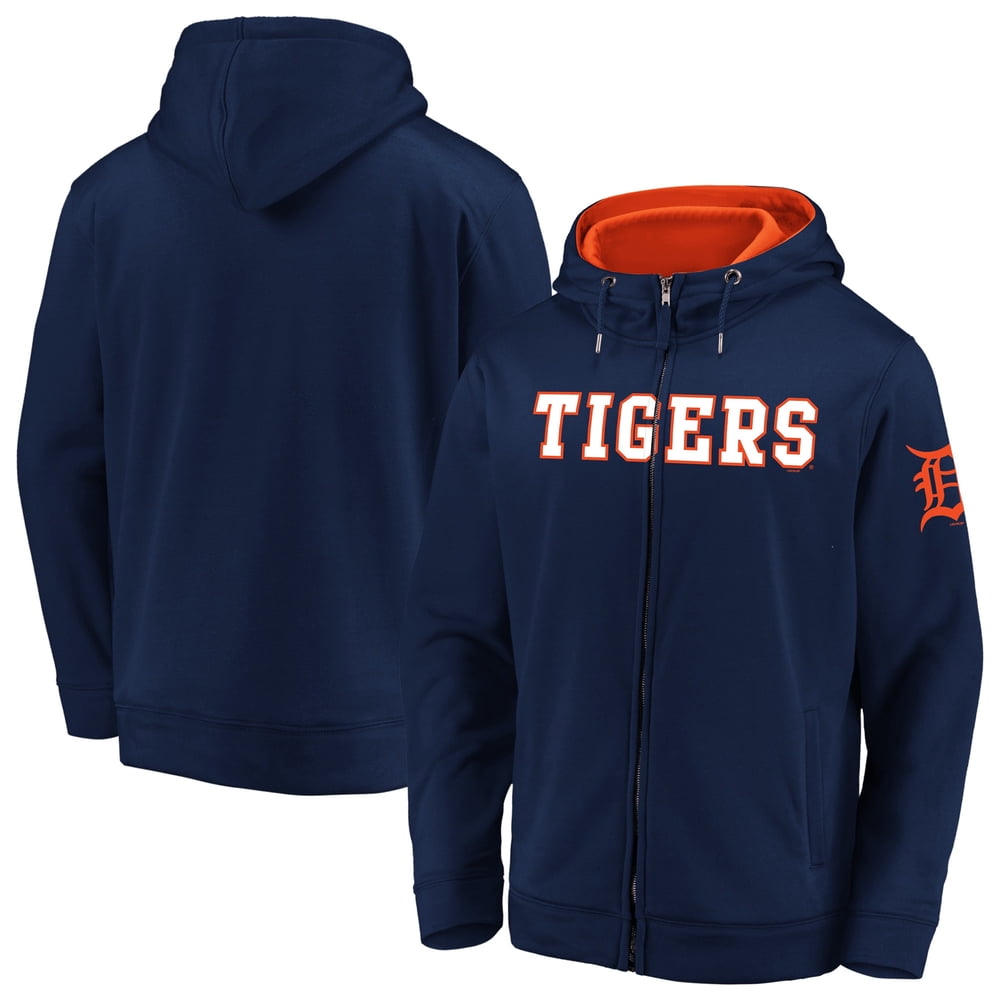 Detroit Tigers Fanatics Branded Matte Fleece FullZip Hoodie Navy
