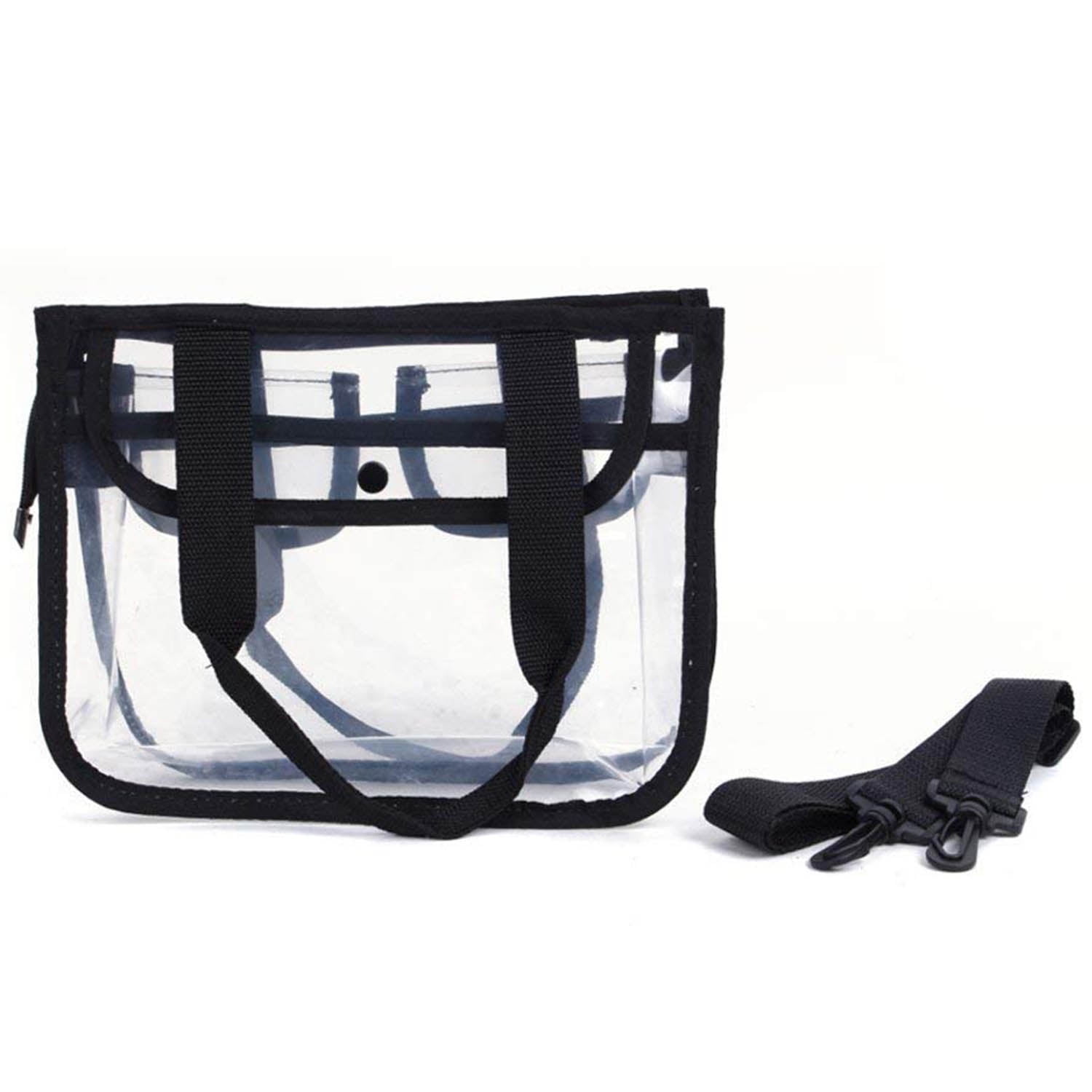 CoreLife Clear Stadium Tote Bag for Women Zippered Travel Bag with Strap NFL PGA Approved