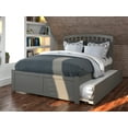 thumbnail image 2 of Richmond Full Platform Bed with Flat Panel Foot Board and Twin Size Urban Trundle Bed in Grey, 2 of 7