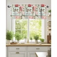 thumbnail image 2 of Valances for Windows Valance Rod Pocket Light Filtering Short Window Treatments Curtains for Kitchen Bathroom Living Room Bedroom, 1 Panel, 54 x 18 Inch, 2 of 7
