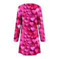 thumbnail image 5 of Ltctricy Valentine's Day Dresses for Women Lounge Long Sleeve A-Line Beach Dress Casual Fashion Crewneck Flowy Dress, 5 of 5