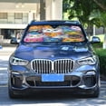 thumbnail image 4 of GZHJMY Colorful Cat Car Windshield Sun Shade Foldable Sun Shield Shade for Blocks UV Rays Protector-Keeps Your Vehicle Cool for Most Sedans SUV Truck,55"x27.6", 4 of 7