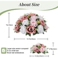 thumbnail image 2 of BLOSMON 13.7" Large Wedding Flower Ball for Table Centerpiece 2 Pcs of Artificial Dusty Pink Rose Flores arrangement bouquet for Dining Birthday Party Home Decor, 2 of 7