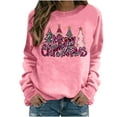 thumbnail image 2 of Women's Christmas Sweatshirt Graphic Print Long Sleeve Crewneck Sweatshirt Pullover Holiday Party Top Cozy Casual Streetwear Style, 2 of 3