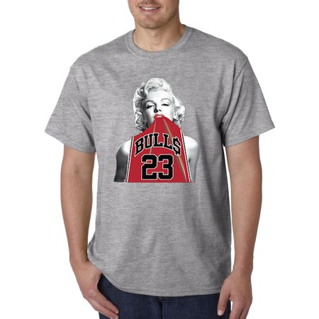 New Way 419 - Unisex T-Shirt Marilyn Monroe Bulls 23 Jordan Red Jersey