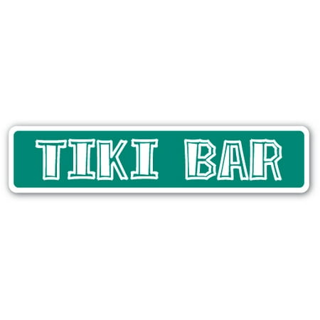 - TIKI BAR Street Sign Polynesian bamboo hut drinker outdoor | Indoor/Outdoor | 24
