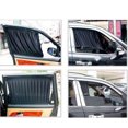 thumbnail image 4 of ALLTIMES 2PCS Car Window Sun Shade Curtains, Black Cotton, with 4 ABS Tracks 2 Tiebacks, Side Window Visor Mesh Cover Protection Universal, 4 of 10