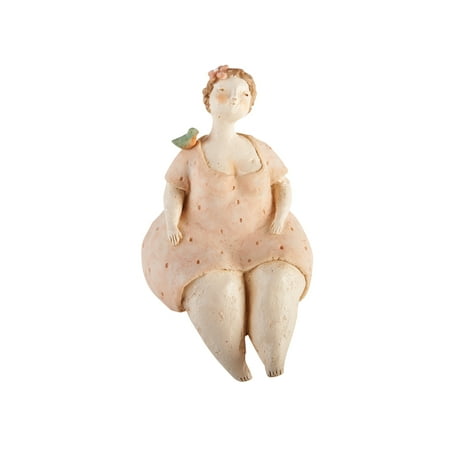 Sitters Collectible Set Figurines - Art & Artifact Bird Lady Shelf Sitter Sculpture - Kitschy Woman Figurine