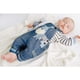 thumbnail image 2 of LvYinLi Lindo traje de ropa para bebé niño camiseta de manga larga a rayas+mono de mezclilla mono pantalones conjuntos (9-14 meses azul), 2 of 5