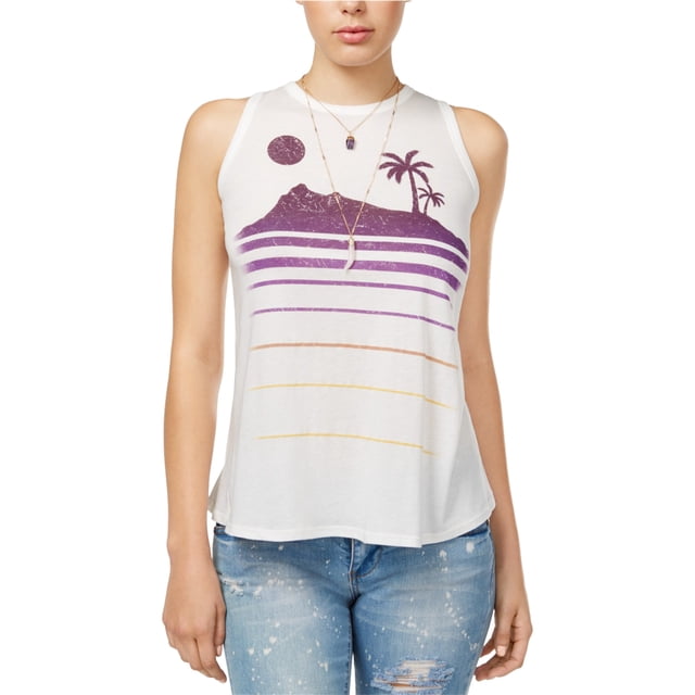 Camiseta sin mangas Carbon Copy para mujer con espalda dividida blanco grande