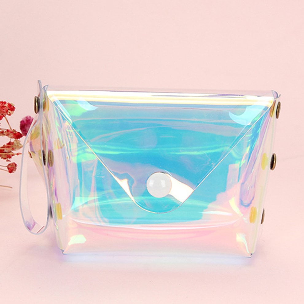transparent rainbow bag