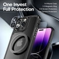 thumbnail image 3 of [5 in 1] for iPhone 14 Pro Max Case [Not Yellowing], with 2 Tempered Glass Screen Protectors + 2 Camera Lens Protectors [Military Grade Protection] Shockproof Slim 14 Pro Max 6.7 Inch, 3 of 8