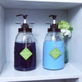 thumbnail image 6 of Glass Laundry Detergent Bottle Dispenser, Two 50oz Farmhouse Mason Jar Style with Pump, Black Lid, 6 of 6