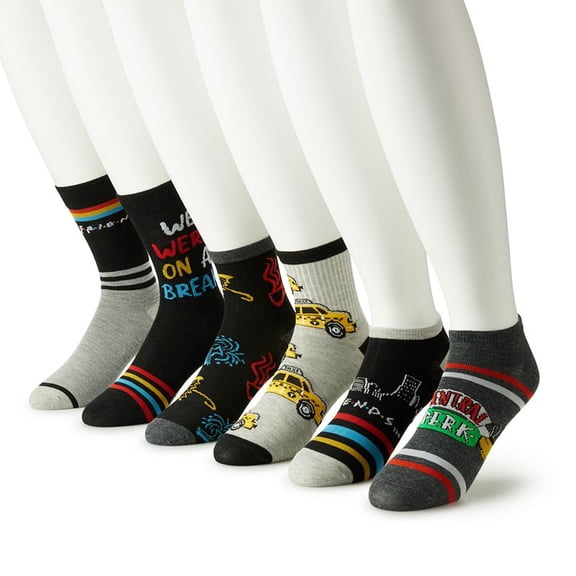 Friends 6-Pack Variety Socks Size: 10-13
