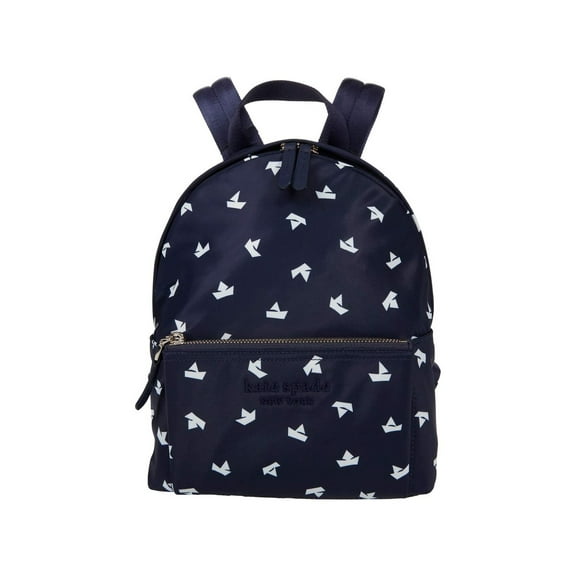 Kate Spade City Pack Paper Boats Medium Backpack PXR00417 FRENCH NAVY / FRESH WHITE