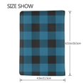thumbnail image 3 of Pofeuu Blue Black Plaid Print Travel Document Organizer Passport Holder Men Women for Family (6.5 in x 4.5 in),Wallet Holder Credit Card Clutch Bag Case, 3 of 5