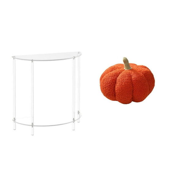 Mesa Auxiliar De Calabaza Acrílica Con Cojín De Felpa Para Espacios Pequeños, Mesita De Noche Decorativa, Sofá Cama, Sala De Estar, Dormitorio, Decoración Del Hogar.